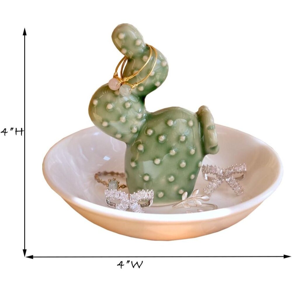 Cactus Christmas Gifts for Women Cactus Ring Holder Dish Birthday Gifts for Wome - Picture 2 of 7